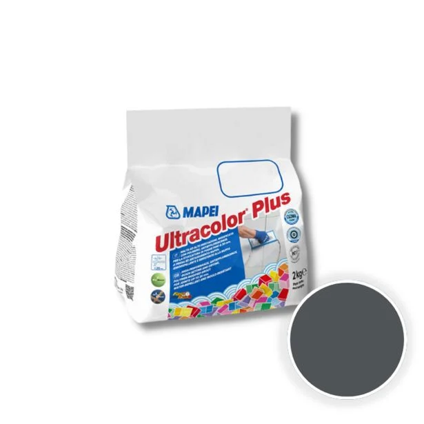 Mapei 114 UltraColor Plus Fugenmörtel – Anthrazit, 2 Kg – Schnelltrocknend, Für Innen & Außen, Bis 20 Mm Fugenbreite