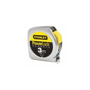 TRAČNI METER Z ZAPONKO STANLEY 3mX12,7mm POWERLOCK KOMBINIRANO OHIŠJE